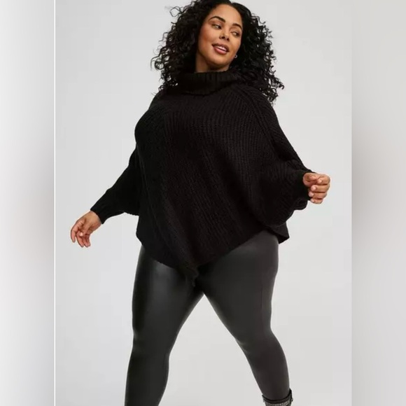 NWT Torrid chunky ribbed turtleneck poncho sweater size 3X/4X - Picture 1 of 8